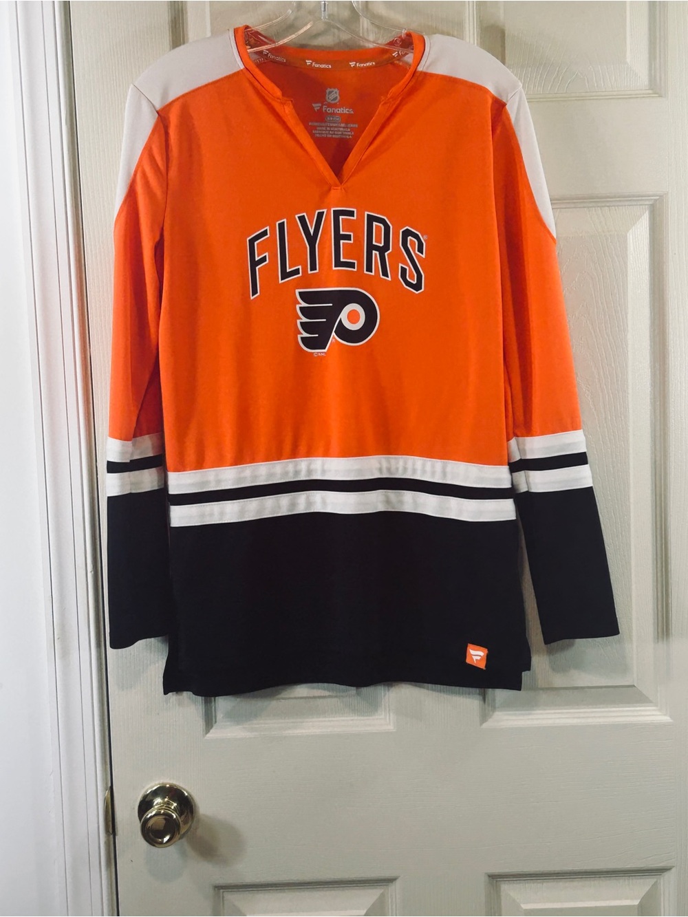 Fanatics Orange, Black and White Philadelphia Flyers Jersey